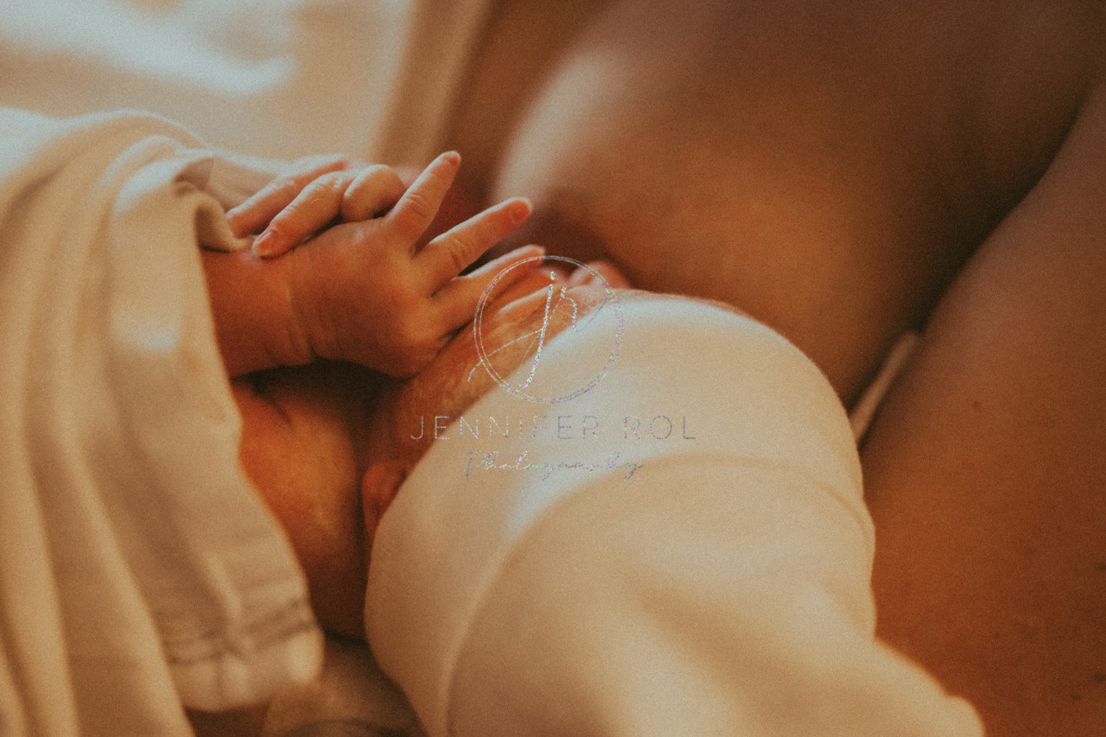 Details of a newborn baby nursing in the hospital